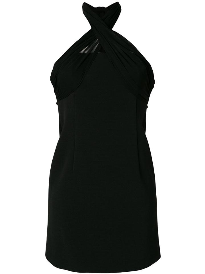 Dvf Diane Von Furstenberg Halterneck Mini Dress - Black