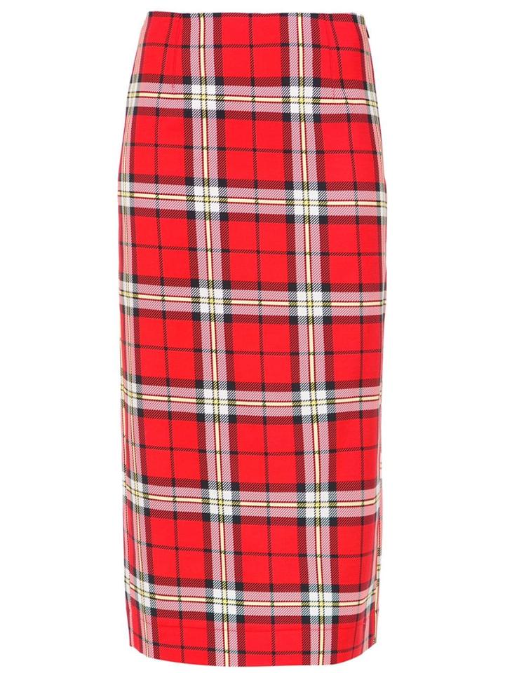 Reinaldo Lourenço Check Mid Skirt - Red