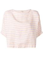 Bellerose Striped Loose Fit Blouse - Pink