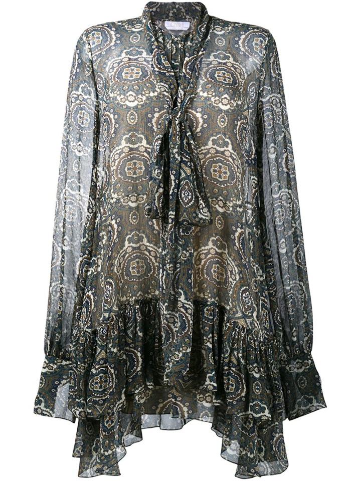 Chloé Printed Peasant Dress