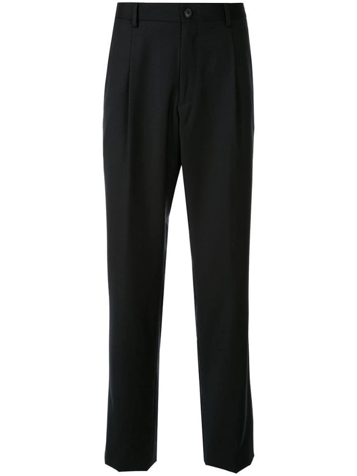 Kent & Curwen Single Pleat Dress Trousers - Black
