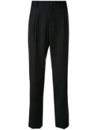 Kent & Curwen Single Pleat Dress Trousers - Black