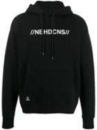 Converse Logo Print Hooded Sweatshirt - Black