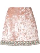 Alexis Embellished Mini Skirt - Pink