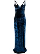 Galvan Solstice Velvet Dress - Blue
