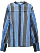 Dvf Diane Von Furstenberg Oversized Striped Shirt - Blue