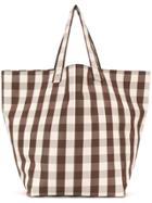Trademark Large Gingham Grocery Tote - Brown