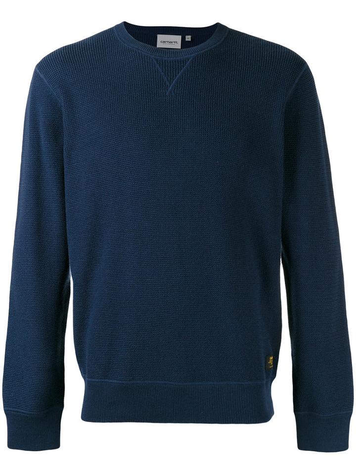 Carhartt Knitted Sweatshirt, Men's, Size: Small, Blue, Cotton/acrylic