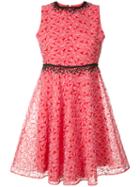 Giamba - Pleated Trim Dress - Women - Cotton/polyester - 42, Red, Cotton/polyester