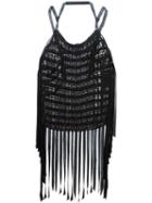 Msgm Woven Effect Fringed Tank Top