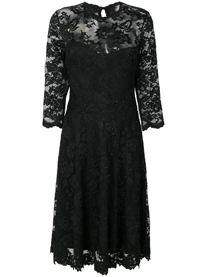 Olvi S Flared Lace-embroidered Dress - Nude & Neutrals