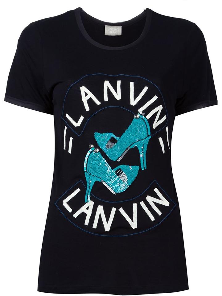 Lanvin Sequinned Shoes Detail T-shirt