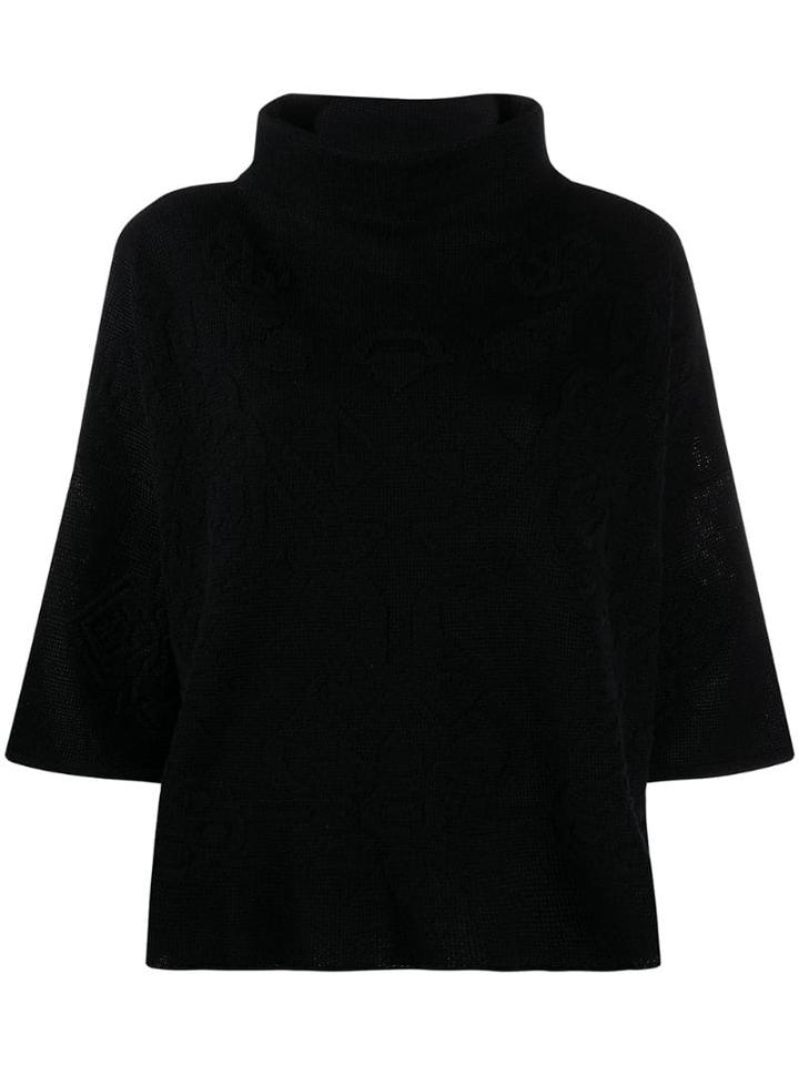 Etro Jacquard Roll-neck Jumper - Black