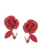 Olgafacesrok Flower Earrings - Red