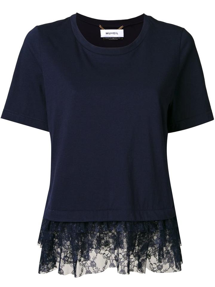 Muveil Lace Hem T-shirt