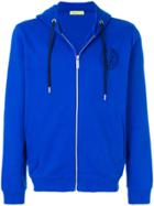 Versace Jeans Logo Detail Zip Hoodie - Blue