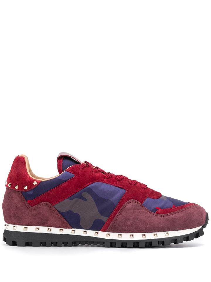 Valentino Valentino Garavani Camouflage Sole Stud Sneakers - Red