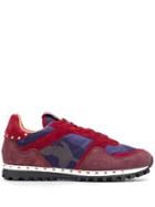Valentino Valentino Garavani Camouflage Sole Stud Sneakers - Red