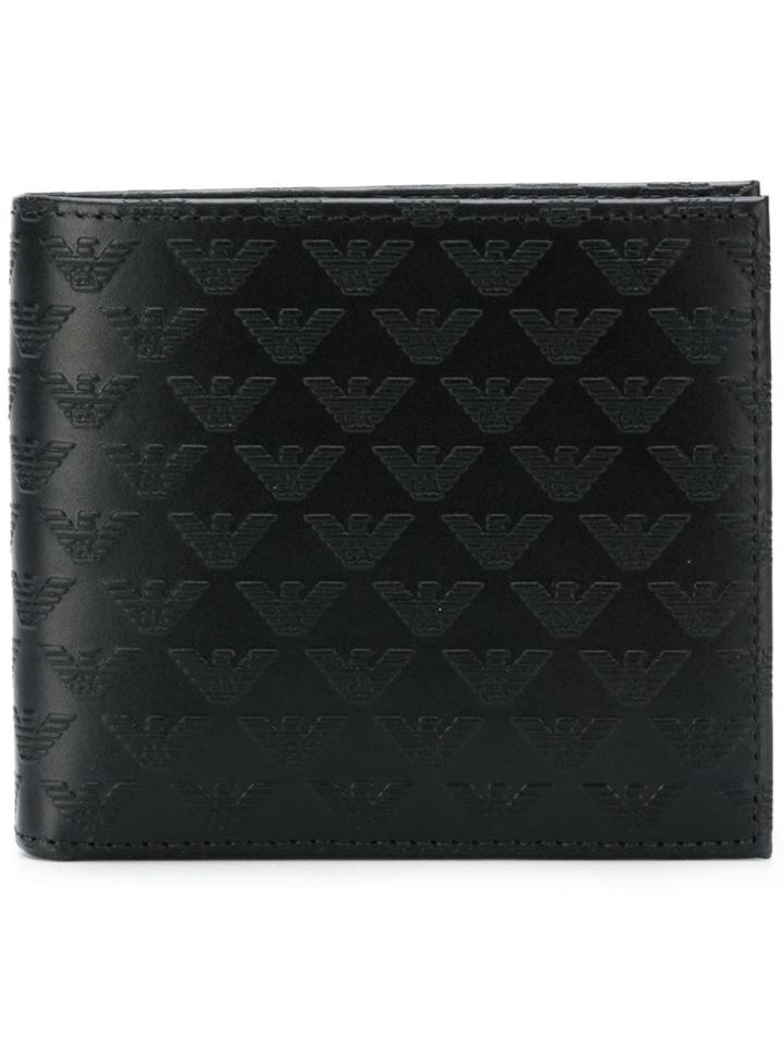 Emporio Armani Debossed Logo Wallet - Black