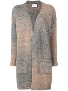 Snobby Sheep Long Open Faded Cardigan - Grey