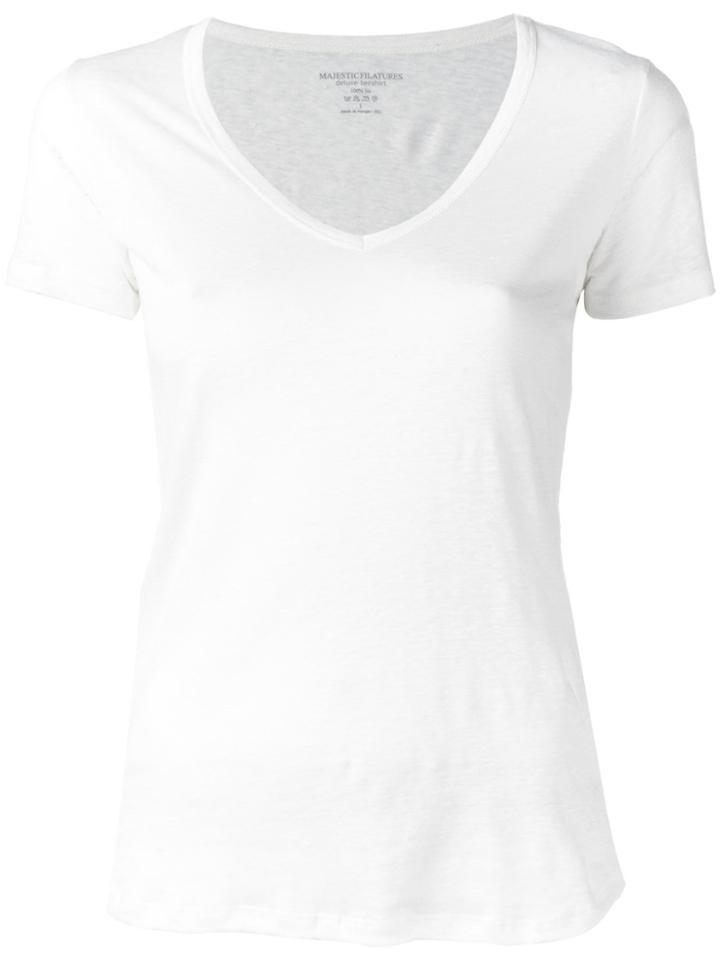 Majestic Filatures V-neck T-shirt - White