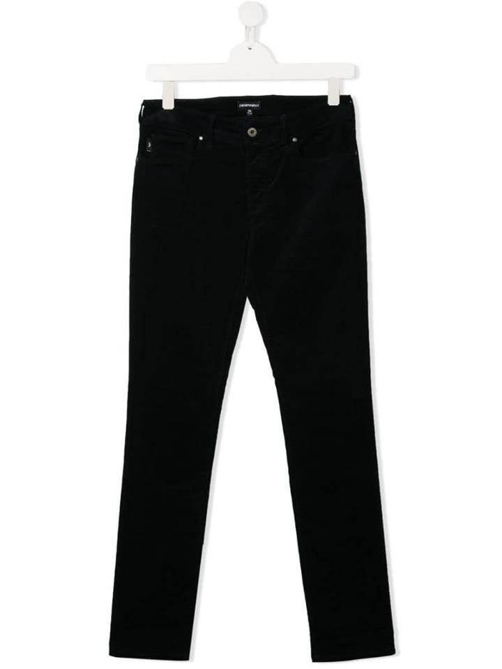 Emporio Armani Kids Slim Fit Trousers - Blue