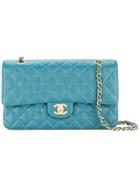 Chanel Vintage Double Flap Chain Shoulder Bag - Blue