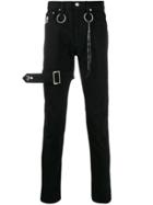 Mastermind World Embroidered Skull Jeans - Black