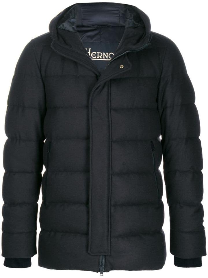 Herno Quilted Padded Zip-up Jacket - Blue