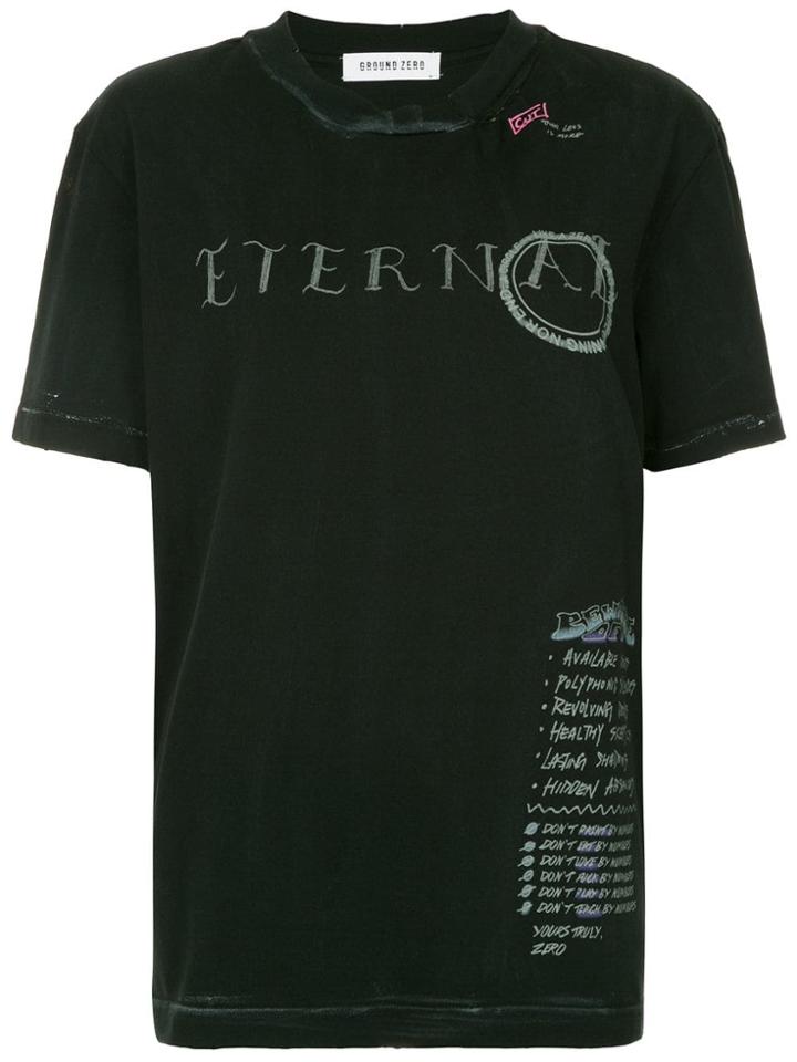 Ground Zero Eternal Slogan T-shirt - Black
