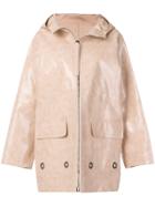 Bottega Veneta Brushed Calf Leather Coat - Nude & Neutrals