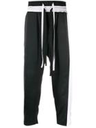 Nahmias Contrast Stripe Satin Trousers - Black