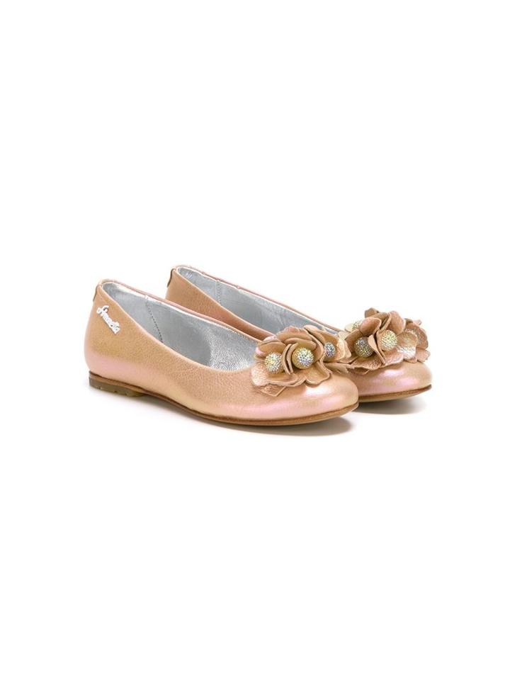 Simonetta Flower Appliqué Ballerinas