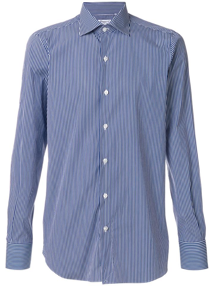 Finamore 1925 Napoli Striped Shirt - Blue