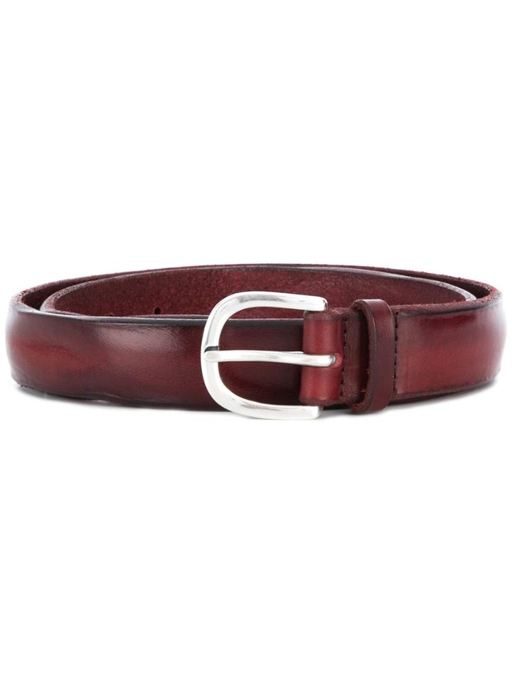 Orciani Classic Buckled Belt - Red