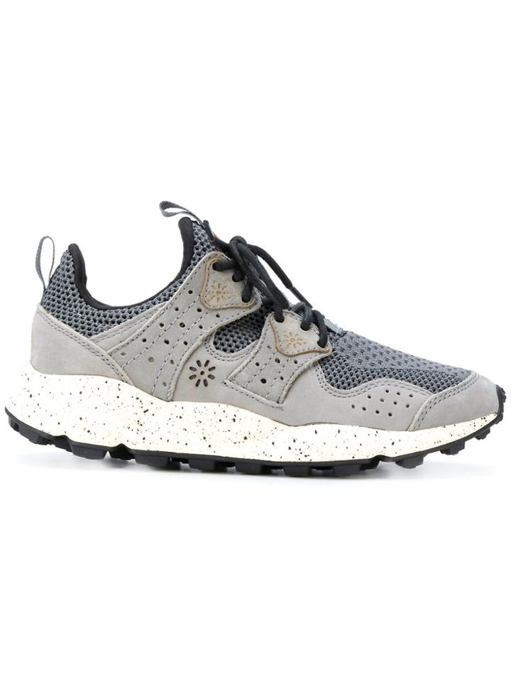 Flower Mountain Corax Mesh Panel Sneakers - Grey