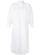Ermanno Scervino Lace Panel Midi Dress, Women's, Size: 40, White, Cotton/viscose/polyamide/polyester
