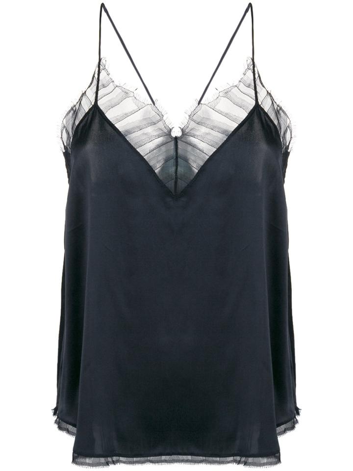 Iro Sheer Panel Cami - Black