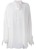 Ermanno Scervino - Oversized Blouse - Women - Silk - 38, White, Silk
