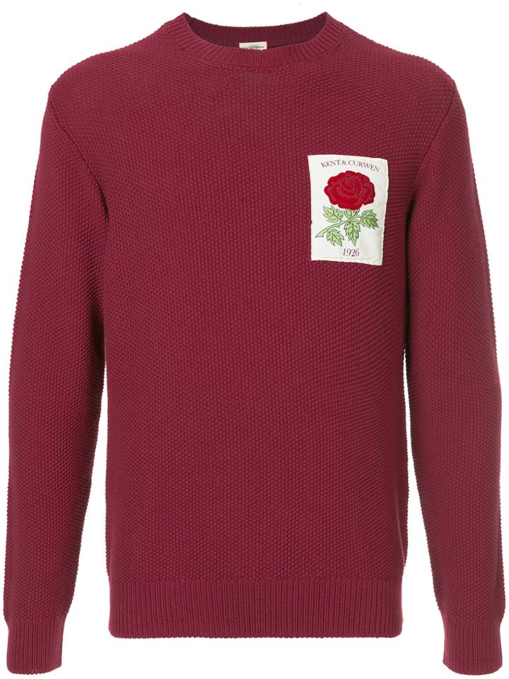 Kent & Curwen Embroidered Rose Sweatshirt