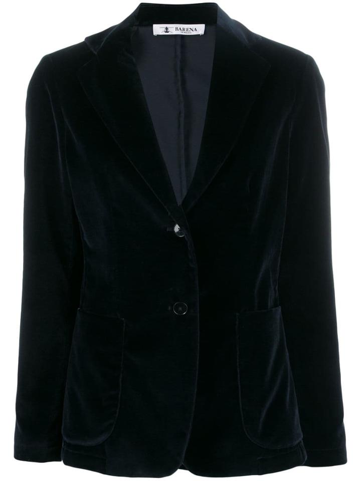 Barena Gid Velour Button Blazer - Blue