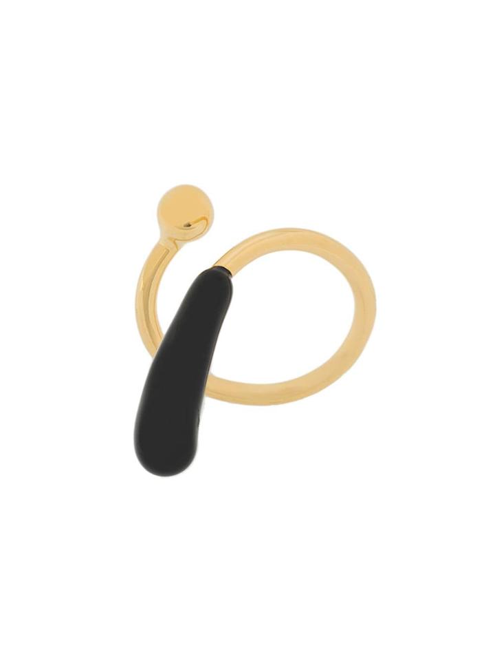 Marni Enamel Detail Twist Ring - Metallic