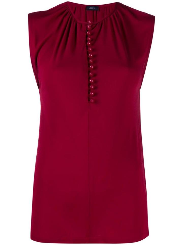 Joseph Button Trim Tank Top - Red