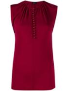 Joseph Button Trim Tank Top - Red