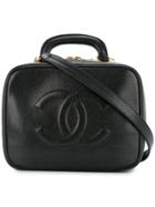 Chanel Vintage Two-way Zip Vanity Bag - Black