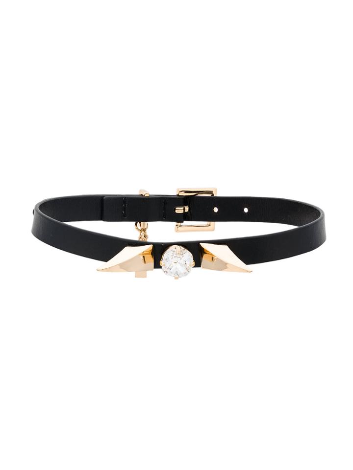 Coup De Coeur Spike Choker Necklace - Black