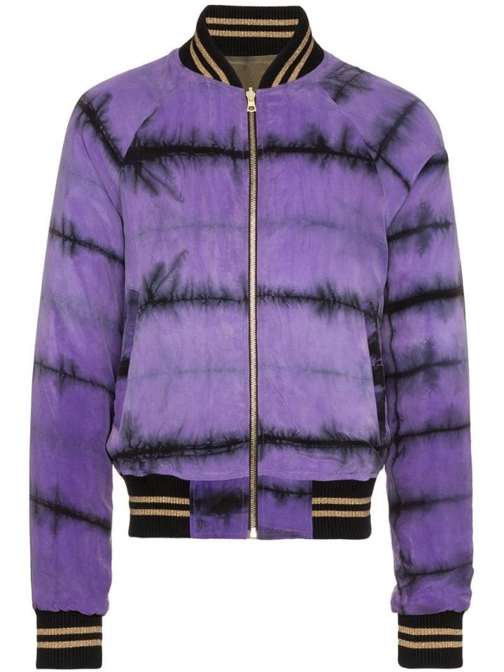 Amiri Reversible Printed Cotton And Cashmere Bomber - Pink
