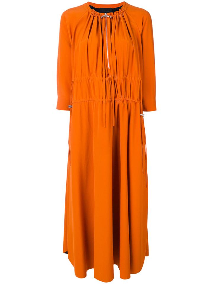 Cédric Charlier Drawstring Dress - Yellow & Orange
