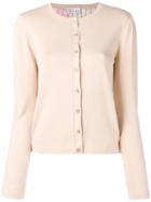 Red Valentino Pleated Knitted Cardigan - Neutrals