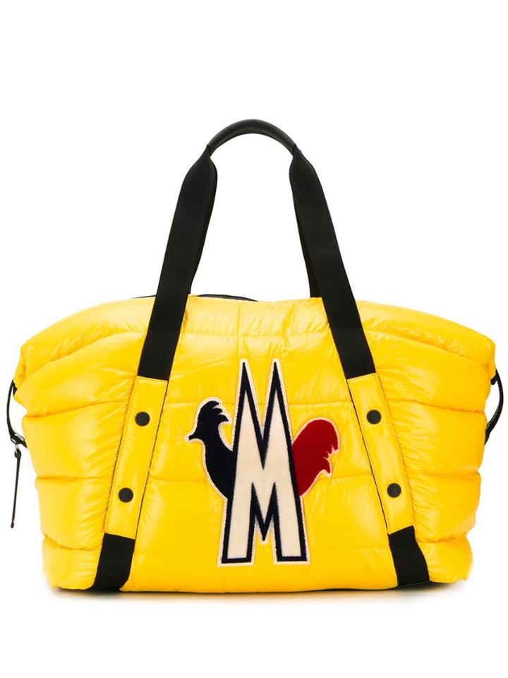 Moncler Padded Logo-patch Holdall - Yellow